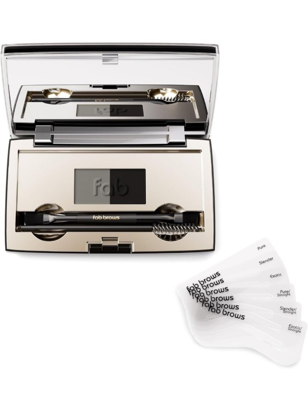 Ultimate Eyebrow Kit with Stencils, Waterproof Powder, Compact Mirror & Shaper